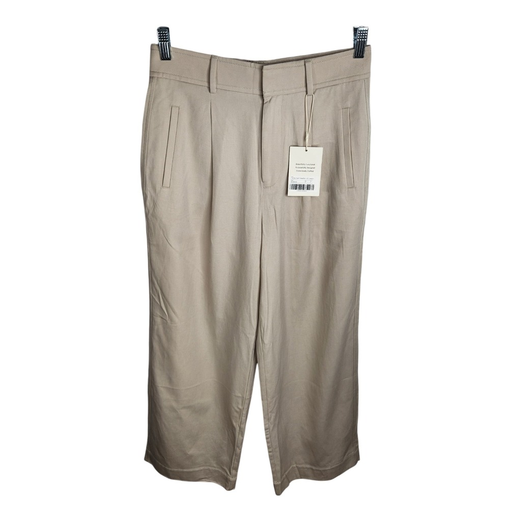 Everlane The Way High Drape Pant High Rise Sandstone Size 4 Short 29.5" Inseam